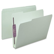 Smead 14934 Gray/Green Pressboard Fastener File Folders with