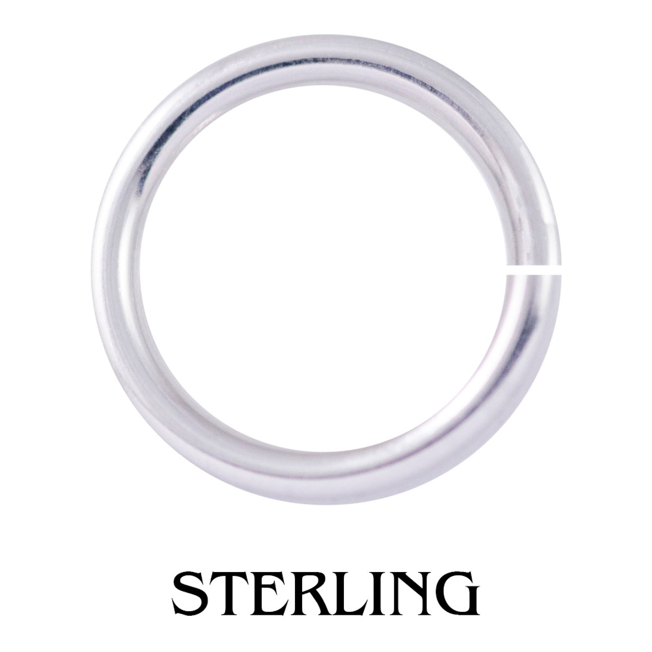 12/Pk of 6 MM 16 Gauge/.050 .1887 GM Sterling Silver Jump Rings, SS15060