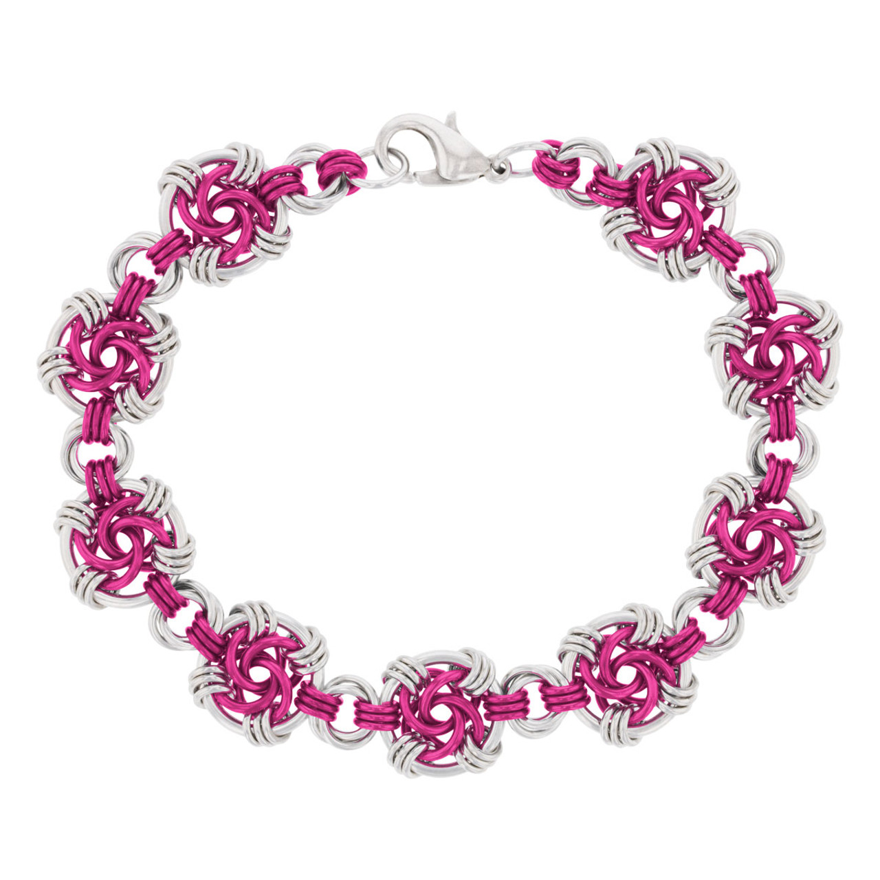 Raspberry Swirls Bracelet Kit by Tanya Hlabse