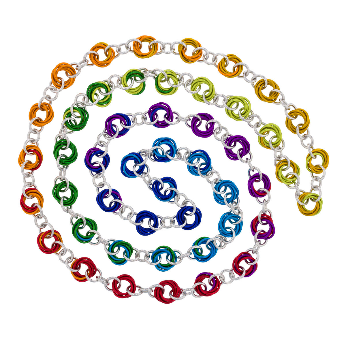 Ombre Color Wheel Necklace/Lanyard Chain Maille Kit - Weave Got Maille Ombre Color Wheel Necklace/Lanyard Chain Maille Kit - Weave Got Maille