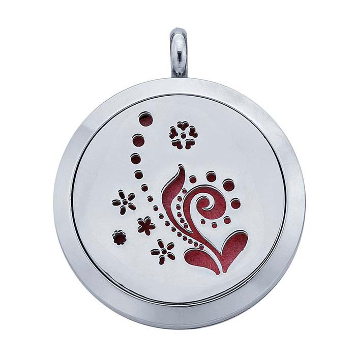 Aromatherapy Locket Stainless Steel Floral Weave Got Maille