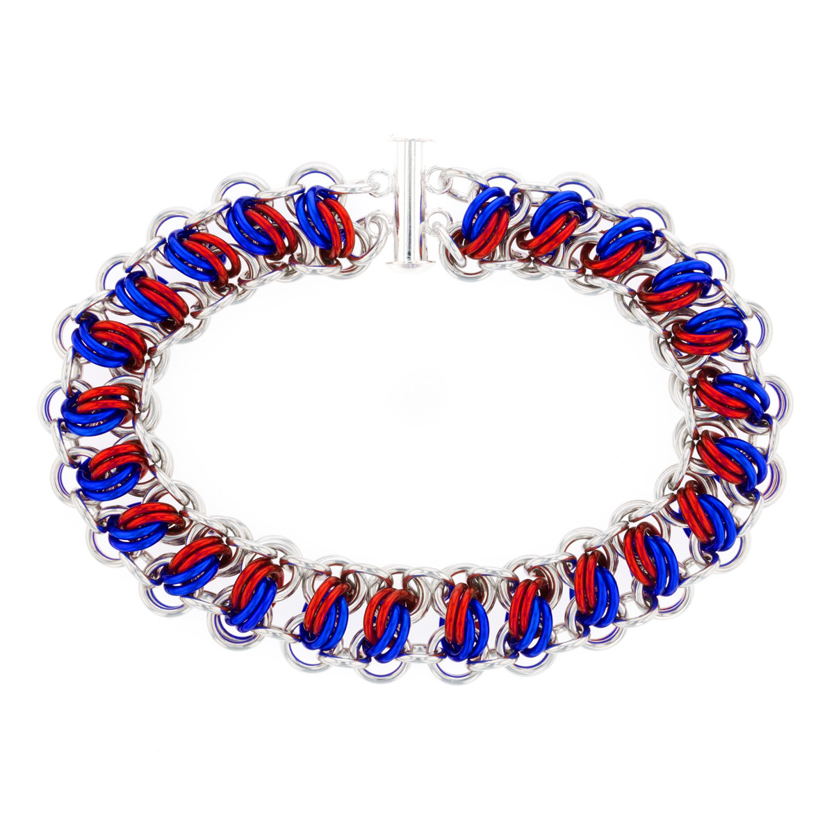 Yankee Doodle Catwalk Chain Maille Bracelet Kit By Emily Fiks