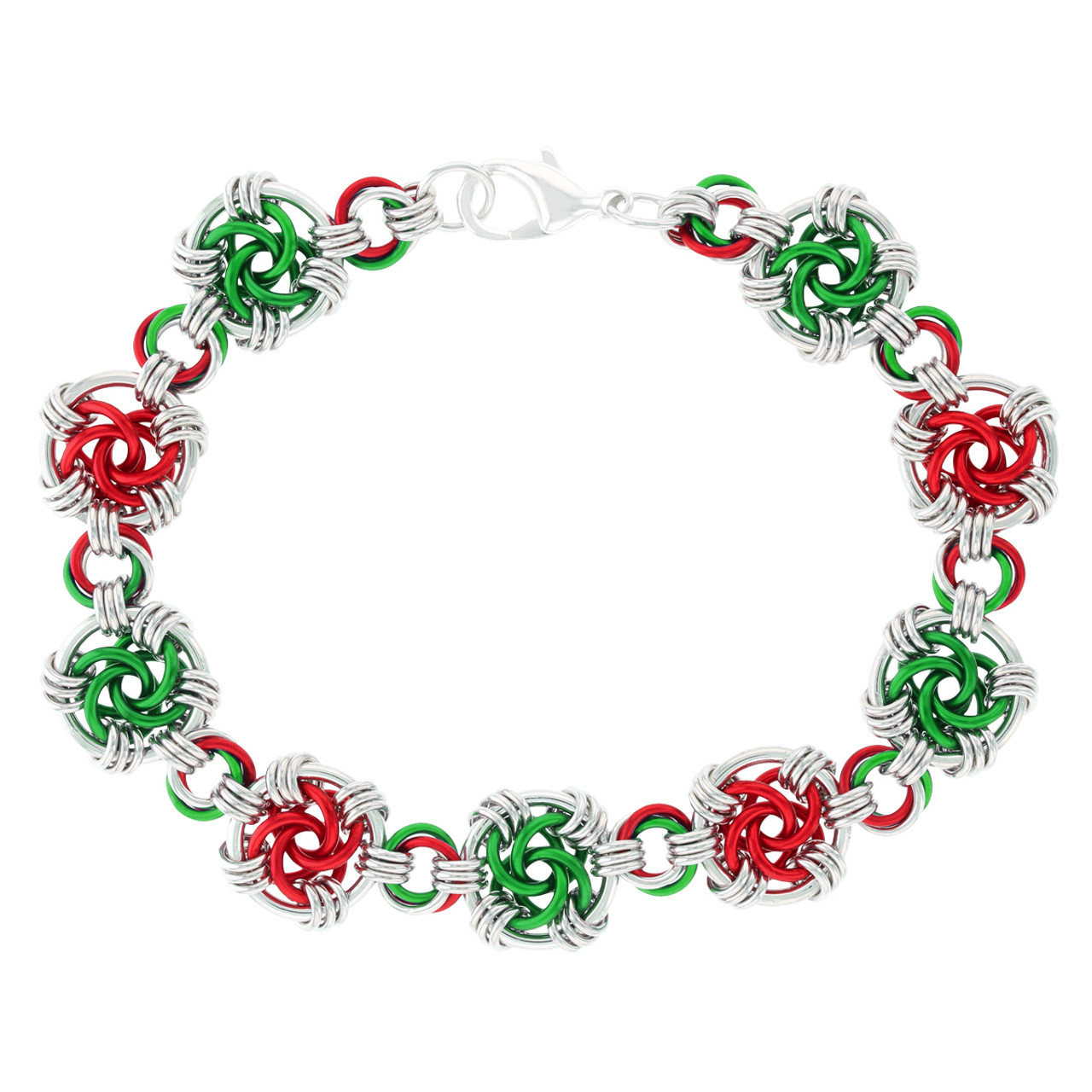 Tis the Season Swirls Chainmaille Bracelet Kit - Weave Got Maille