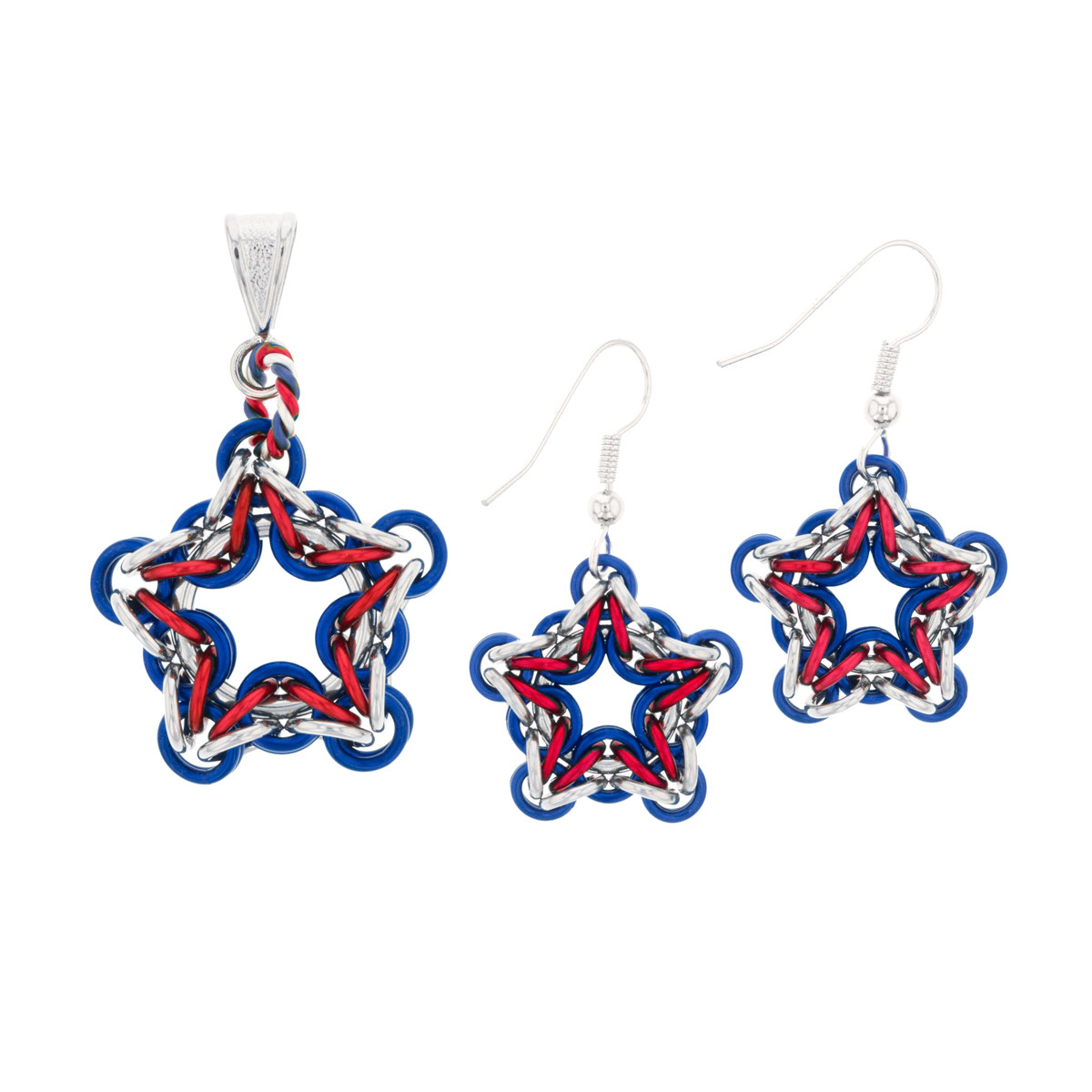 Remembrance Star Pendant & Earring Kit - Weave Got Maille