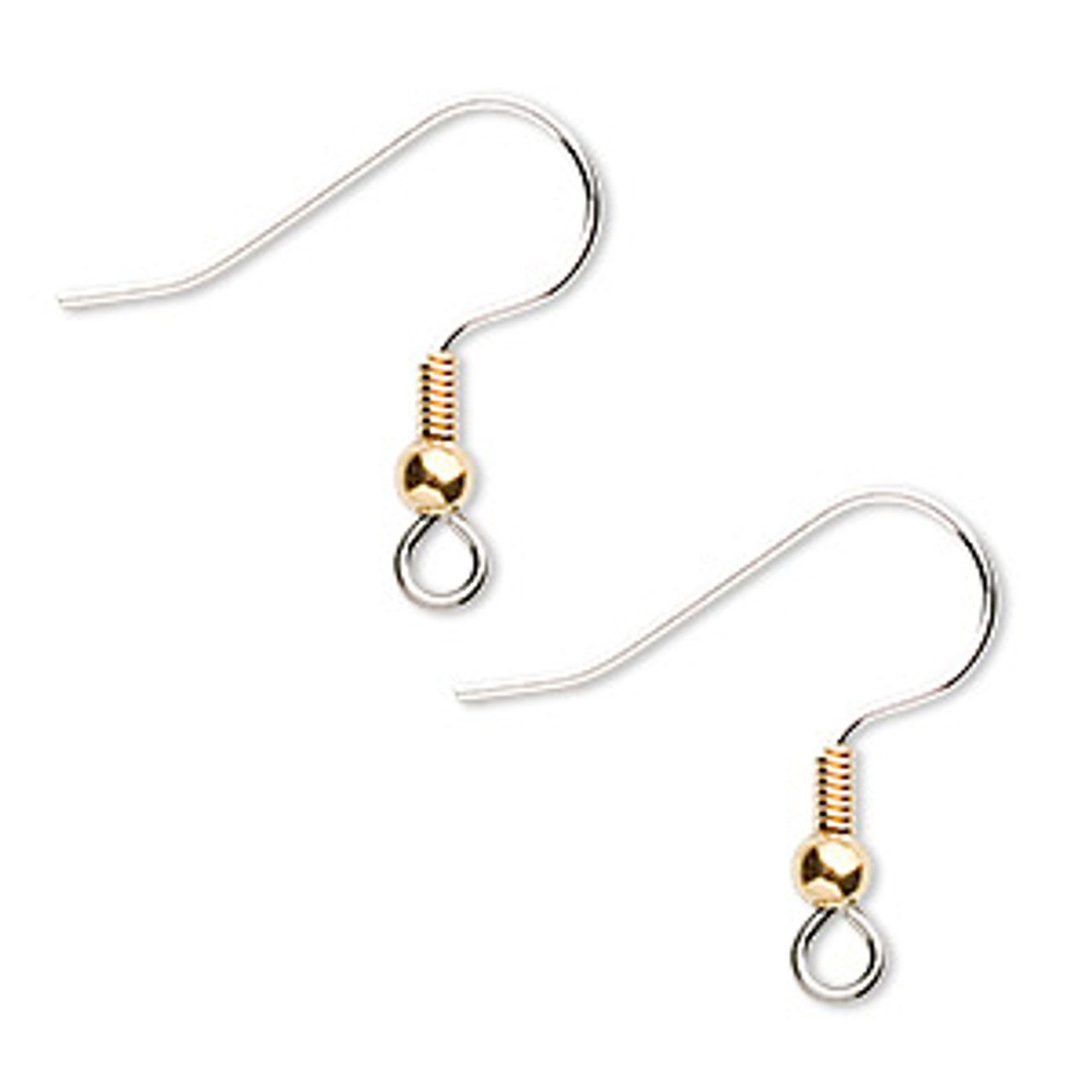  20 Sterling Silver Fish Hook Earrings Earwires w/Coil