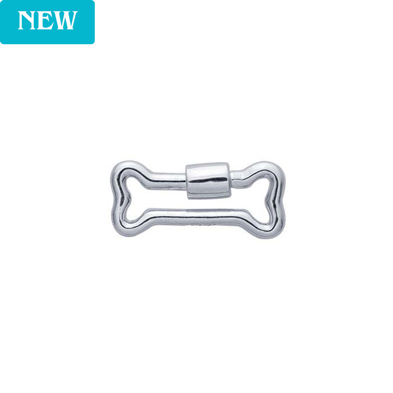 Solid Sterling Silver Multisapphire Baguette Star Carabiner Lock