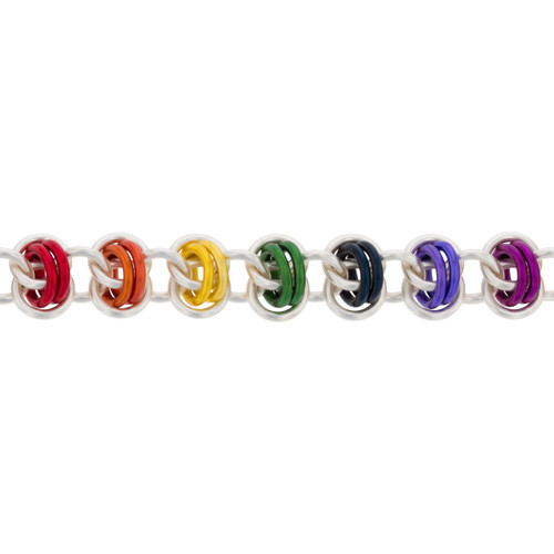 Rainbow Double Orbital Chain Maille Bracelet Kit - Weave Got Maille