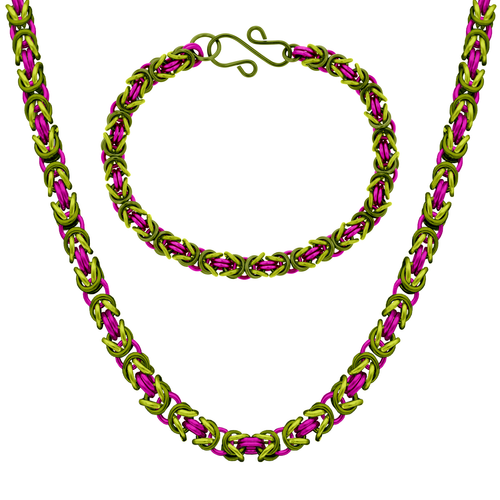 3 Color Anodized Aluminum Byzantine Bracelet Kit - Island Escape 3 Color Anodized Aluminum Byzantine Bracelet Kit - Island Escape