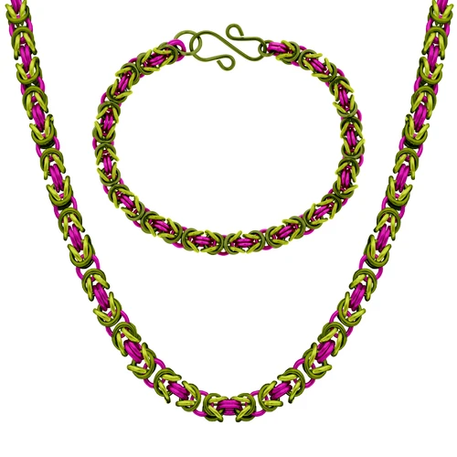 3 Color Anodized Aluminum Byzantine Bracelet Kit - Island Escape