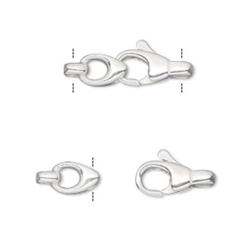 Heart Lobster Clasp, Stainless Steel