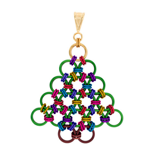 Joy to the World Christmas Tree Pendant & Earring Kit - Weave Got Maille