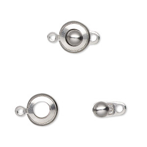 Magnetic Clasp, Stainless Steel 8mm