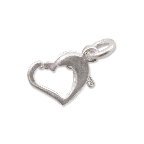 Sterling Silver Heart with ring Lobster Clasp