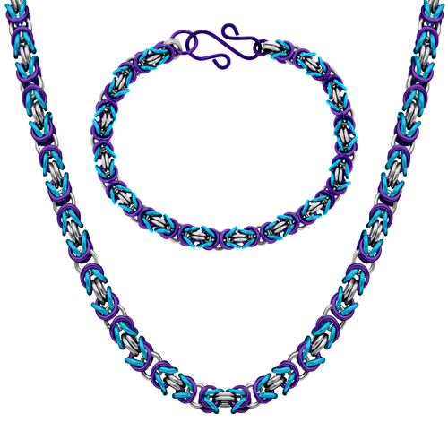 3 color byzantine bracelet - Jeannie in a Bottle 3 color byzantine bracelet - Jeannie in a Bottle