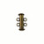 Tube Clasp, Antique Brass Plated, 2 Strand, 16x6mm