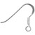 17mm Sterling Silver Earwire Flat with Coil 17mm Sterling Silver Earwire Flat with Coil