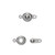 Round Button Clasp, 7.5mm