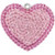 Pink Pave Heart Charm