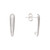 Half-Dome Long Textured Teardrop Ear-Studs