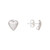 Half-Dome Textured Heart Ear-Studs