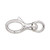 Swivel Lobster Clasp, Rhodium Finished Steel and Pewter
