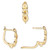 Hinged with 3 links Gold Finished Ear Wires Hinged with 3 links Gold Finished Ear Wires