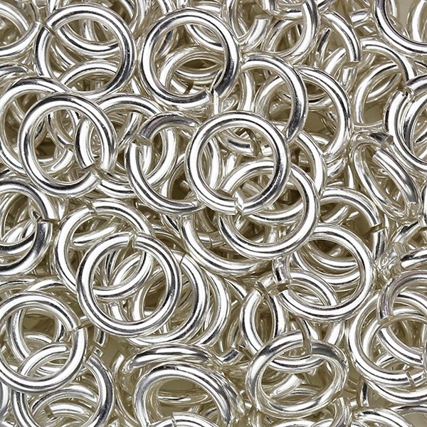 Chainmail Ring - Chain Maille Jump Ring - Open Aluminum Color Jump Ring  Chain Mail Kit for Armor Scale Maille Necklace Jewelry Making Silver Tone  16