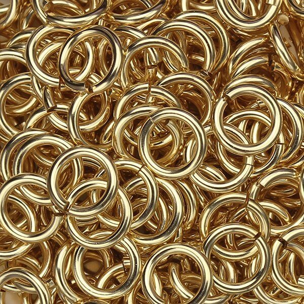 9mm Large Antiqued Gold Jump Rings, Textured Jump Ring, Brass Jump Rin –  Carson's Cove