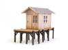 Walthers SceneMaster HO Scale Laser-Cut Wood Kit Fishermans Shanty