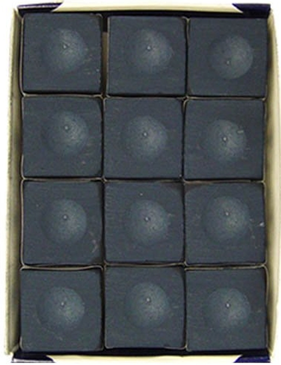 Silver Cup Billiard Cue Chalk Electric Blue - Box of 12