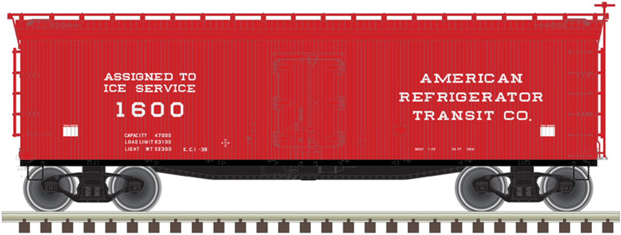 Atlas O Scale 40' Wood Reefer - 3-Rail - American Refrigerator Transit/ART #1600 - Y2PLAY Stores