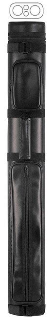 McDermott 2x2 Hard Oval Vinyl Pool/Billiard Cue Case - Black