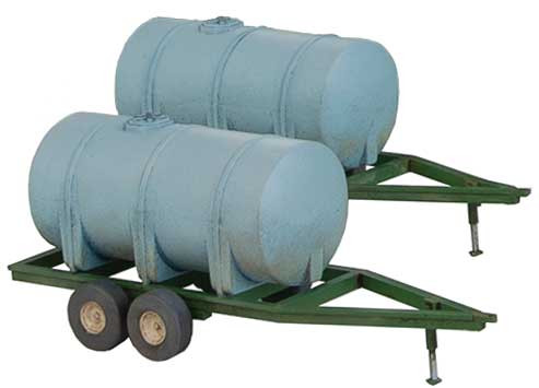 Walthers SceneMaster HO Scale Farm Vehicles Liquid Fertilizer Trailers 4-Pk Kit