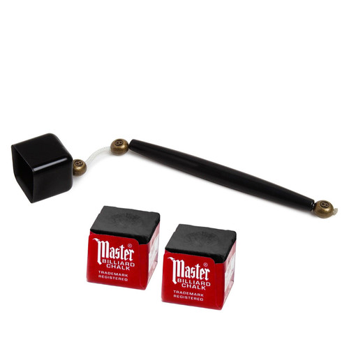 Deluxe Chalk Stick Holder Pocket Chalker Pool/ Billiard Cue Accessory w/ Two Pieces Of Chalk