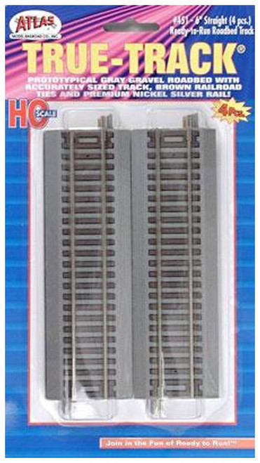 Atlas HO Scale True-Track 6" Straight 4-Pack Model Train Track