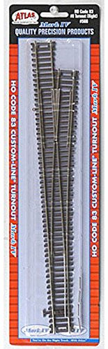 Atlas HO Scale Code 83 #8 Custom Right-Hand Turnout/Switch Model Train Track