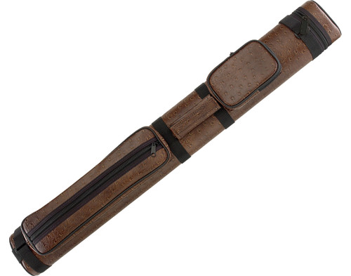 Pro Series BROWN CROC 2x2 2B2S Pool/Billiard Hard Oval Cue Stick Case (PR22VB)