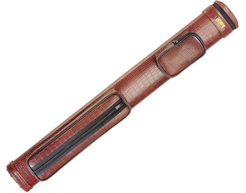 Pro Series PRSE-22BC 2x2 Brown Croc Leatherette Pool/Billiards Hard Cue Case