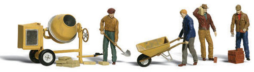 Woodland Scenics N Scale Scenic Accents Figures/People Set Masonry Workers (4)