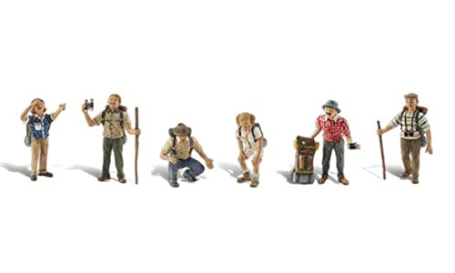 Woodland Scenics HO Scale Scenic Accents Figures/People Set Take a Hike (6)