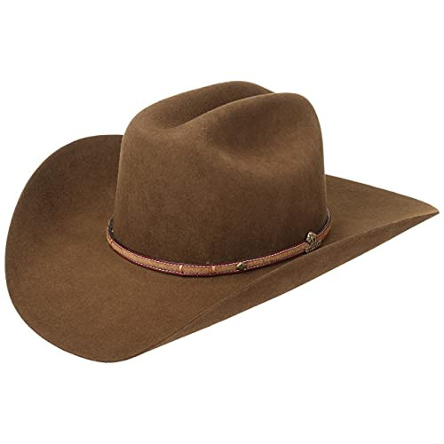 Stetson 4X Powder River Mink Buffalo Felt Cowboy Western Hat - Size 7 5/8
