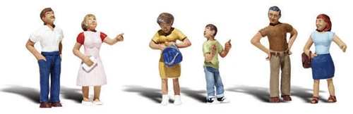 Woodland Scenics HO Scale Scenic Accents Figures/People Set Window Shoppers (6)