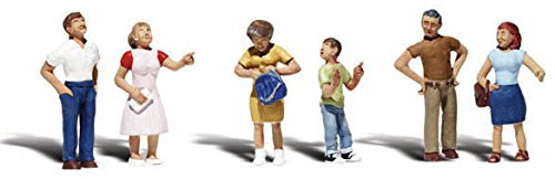 Woodland Scenics HO Scale Scenic Accents Figures/People Set Window Shoppers (6)