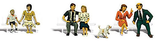 Woodland Scenics HO Scale Scenic Accents Figures/People Set Sitting/Waiting (6)