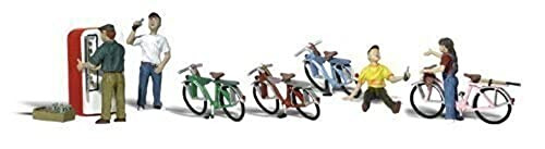 Woodland Scenics HO Scale Scenic Accents Figures/People Set Bicycle Buddies (4)