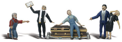 Woodland Scenics HO Scale Scenic Accents Figures/People Graveside Service (6)