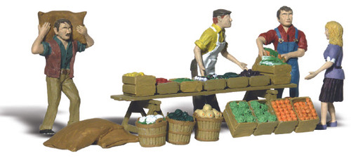 Woodland Scenics HO Scale Scenic Accents Figures/People Set Farmer's Market