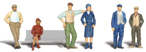 Woodland Scenics N Scale Scenic Accents Figures/People Set Bystanders (6)