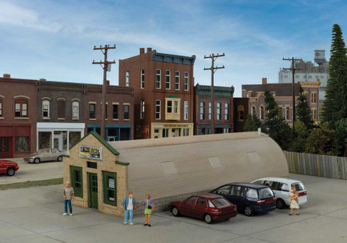 Walthers Cornerstone HO Scale Building/Structure Kit Converted Quonset Hut