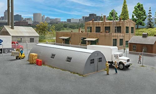 Walthers Cornerstone HO Scale Building/Structure Kit Quonset Hut Military Style